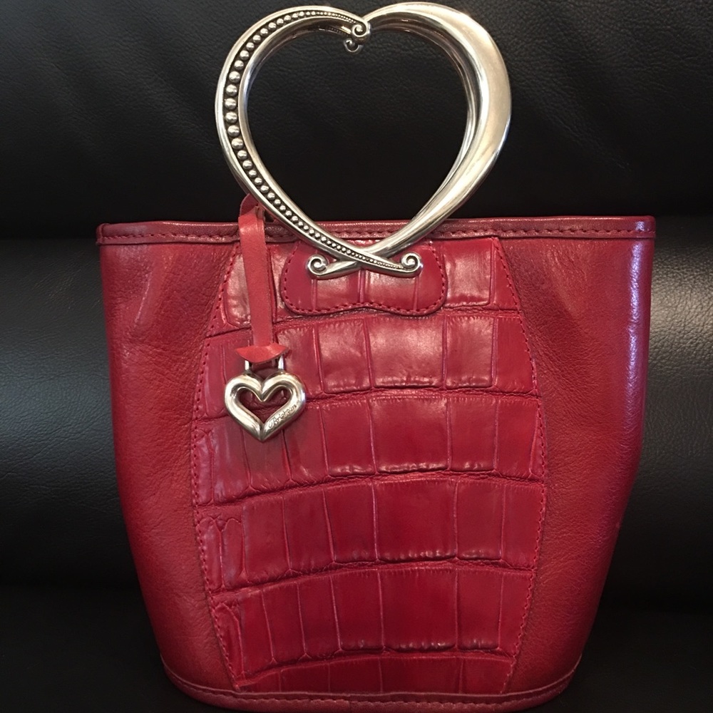 Small red Brighton handbag w/ heart shaped handle
